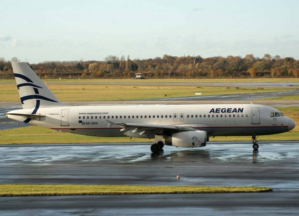 Aegean Airlines, SX-DVH, Airbus A 320-200 (Nostos), 2009.11.14, DUS, Dsseldorf, Germany