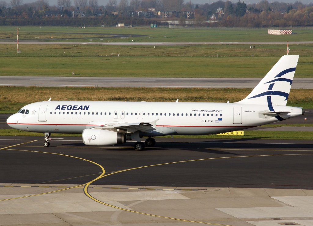 Aegean Airlines, SX-DVL, Airbus A 320-200, 2010.11.21, DUS-EDDL, Dsseldorf, Germany 

