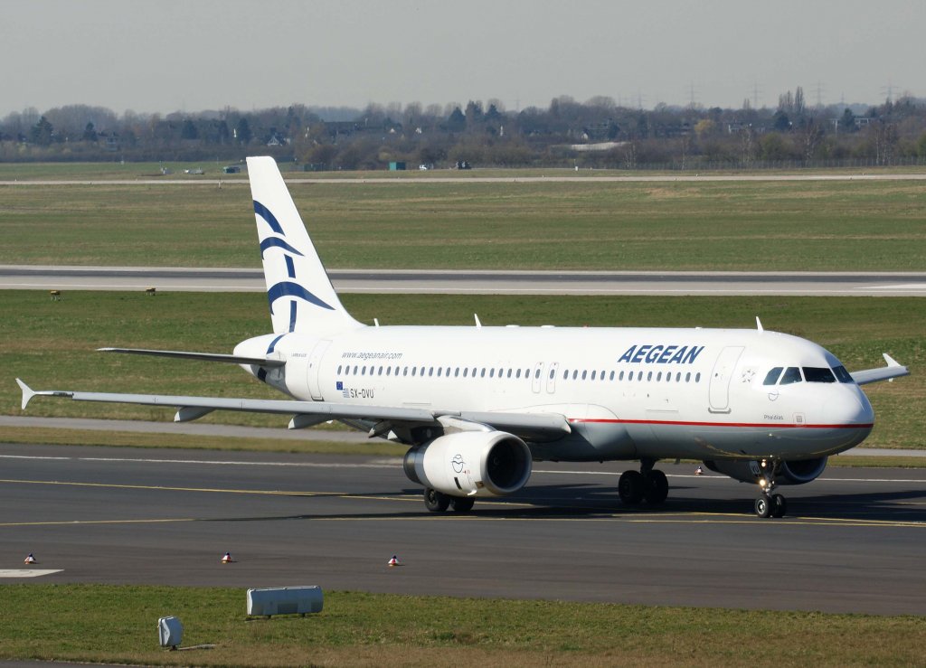 Aegean Airlines, SX-DVU, Airbus A 320-200  Pheidias , 20.03.2011, DUS-EDDL, Dsseldorf, Germany
