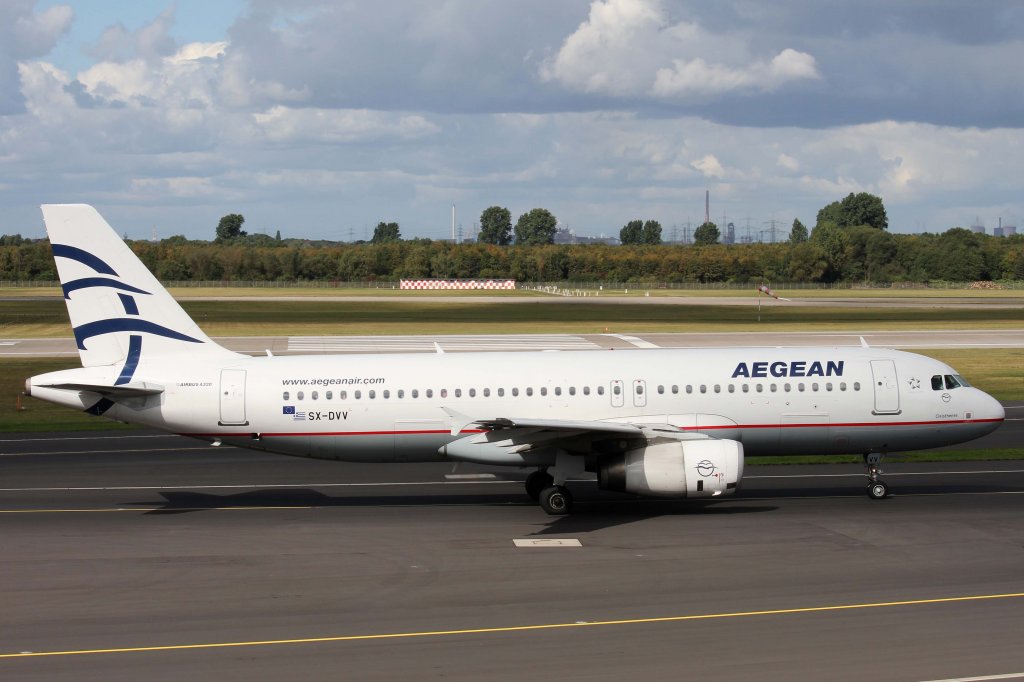 Aegean Airlines, SX-DVV  Cleisthenes , Airbus, A 320-200, 22.09.2012, DUS-EDDL, Dsseldorf, Germany
 
