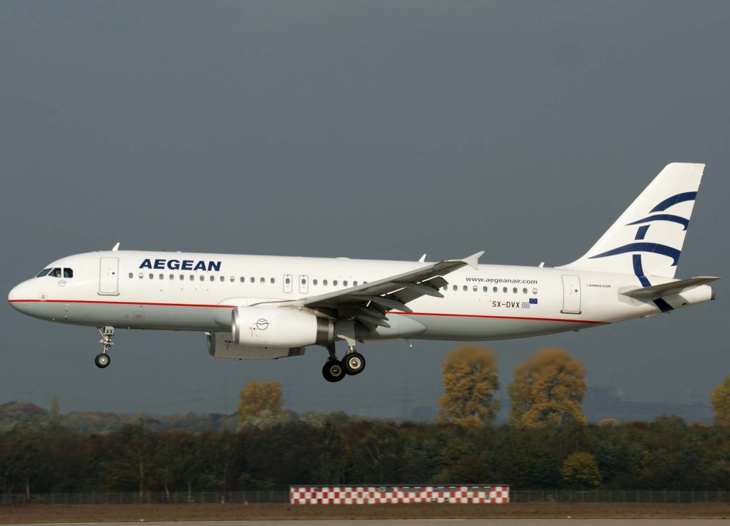 Aegean Airlines, SX-DVX, Airbus A 320-200, 2009.10.24, DUS, Dsseldorf, Germany