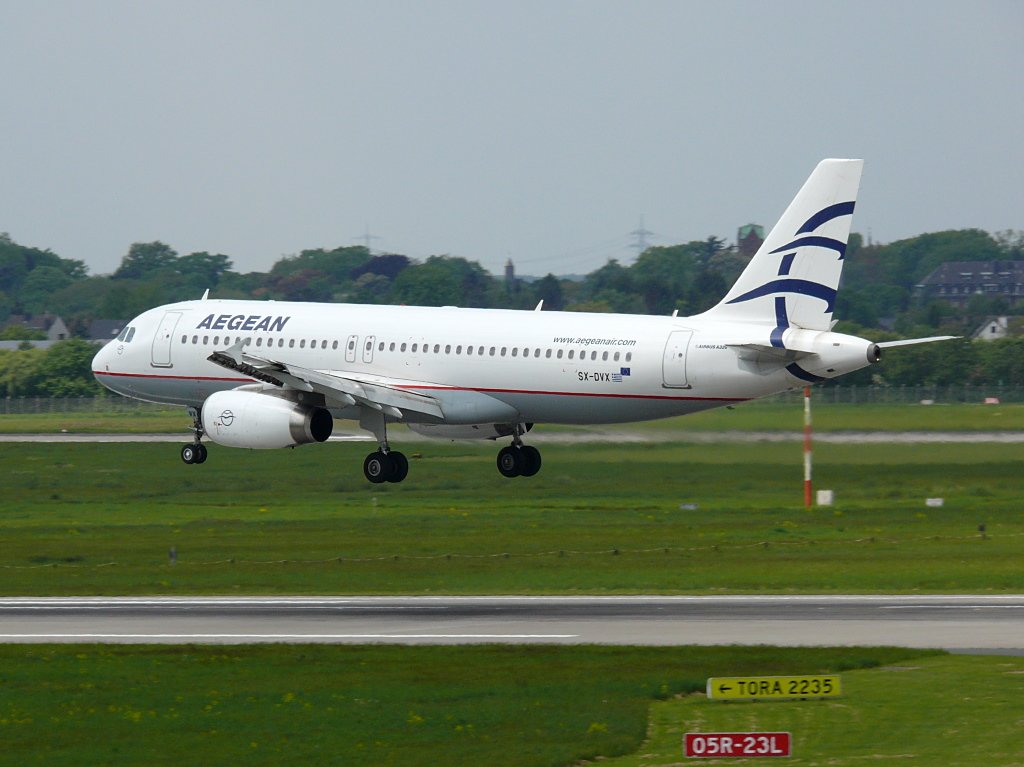 Aegean Airlines; SX-DVX; Airbus A320-232. Flughafen Dsseldorf. 16.05.2010.