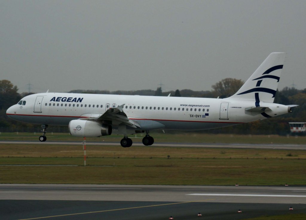 Aegean Airlines, SX-DVY, Airbus A 320-200, 2009.10.24, DUS, Dsseldorf, Germany