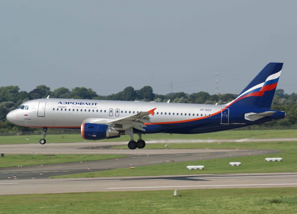 Aeroflot, VP-BZO, Airbus A 320-200 (V. Behring), 2008.08.31, DUS, Dsseldorf, Germany