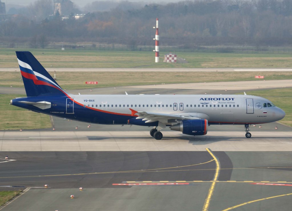 Aeroflot, VQ-BAX, Airbus A 320-200 (G. Nevelskoy), 2009.03.17, DUS, Dsseldorf, Germany