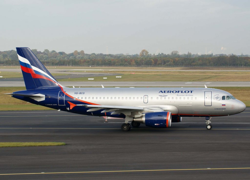 Aeroflot, VQ-BCO, Airbus A 319-100 (A. Hachaturian), 2009.10.24, DUS, Dsseldorf, Germany