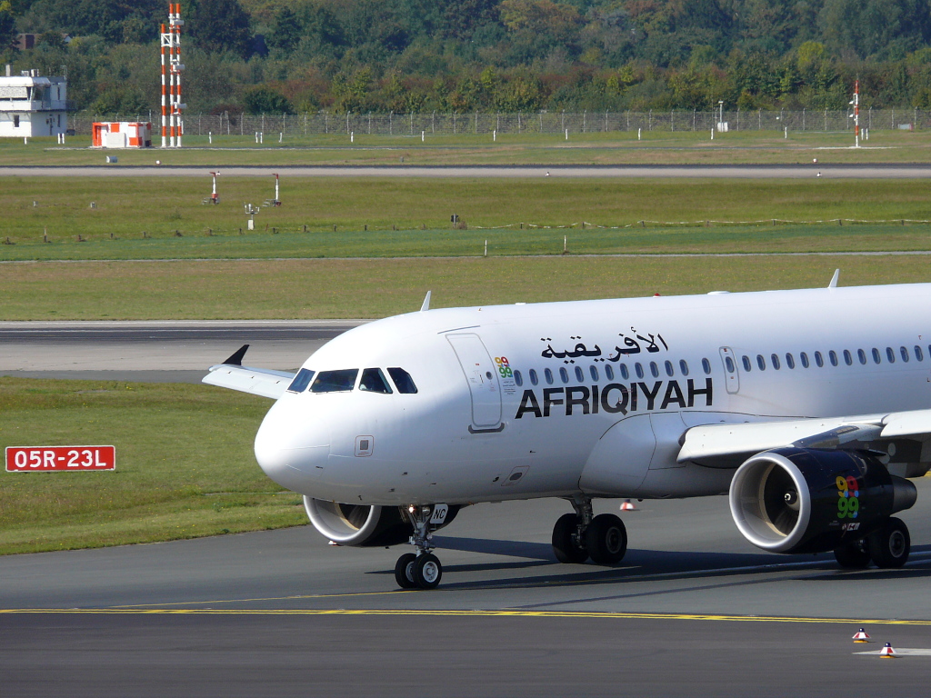 Afriqiyah; 5A-ONC; Airbus A319-111. Flughafen Dsseldorf. 26.09.2009.