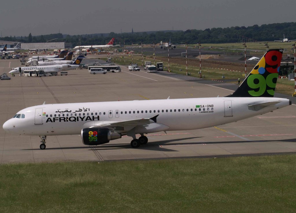 Afriqiyah Airways, 5A-ONB, Airbus A 320-200, 2008.06.02, DUS, Dsseldorf, Germany