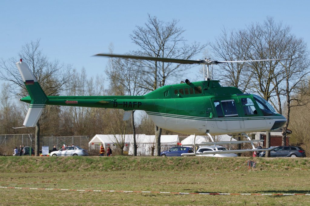 Agrarfug Helilift, D-HAFP, Agusta-Bell, AB-206 B Jet Ranger, 25.03.2012, Xanten (Frhlingsfest), Germany 