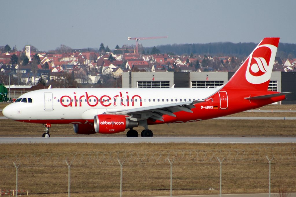 Air Berlin 
Airbus A319-112 
D-ABGS
STR Stuttgart [Echterdingen], Germany 
26.02.11
