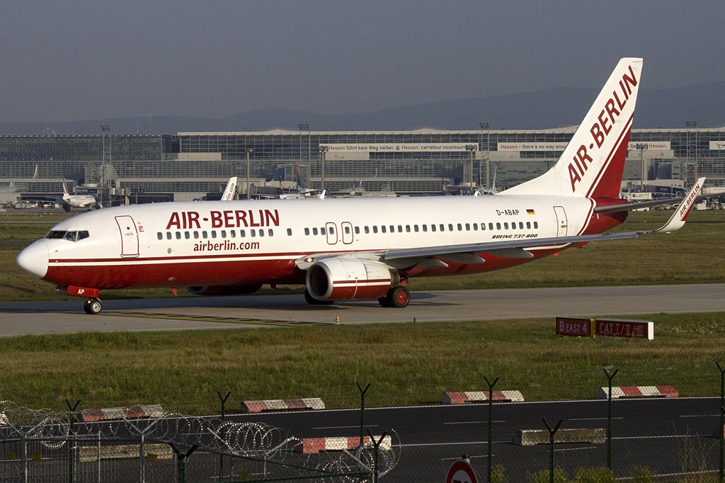 Air Berlin, D-ABAP, Boeing, B737-86J, 25.09.2009, FRA, Frankfurt, Germany 

