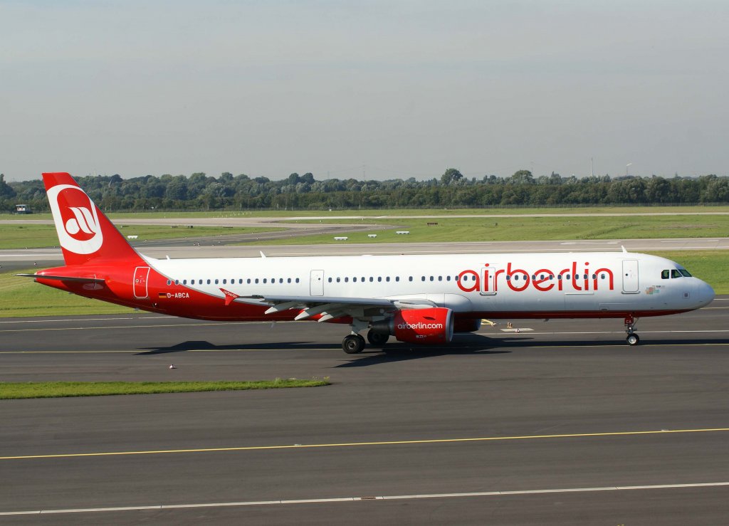 Air Berlin, D-ABCA, Airbus A 321-200(Voerde/Ruhr 2010), 2010.09.22, DUS-EDDL, Dsseldorf, Germany