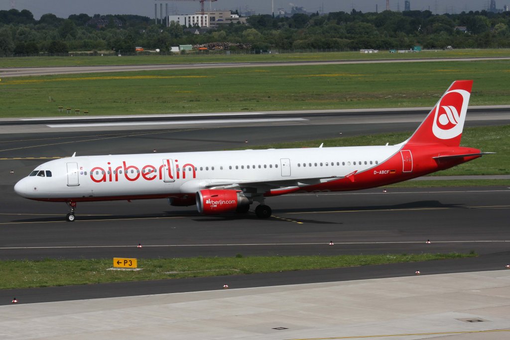 Air Berlin, D-ABCF, Airbus, A 321-200, 11.08.2012, DUS-EDDL, Dsseldorf, Germany 