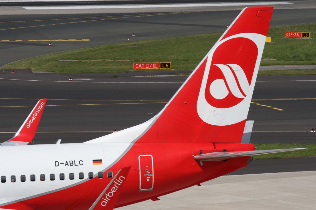 Air Berlin, D-ABLC, Boeing, 737-700 wl (Seitenleitwerk/Tail), 11.08.2012, DUS-EDDL, Dsseldorf, Germany 