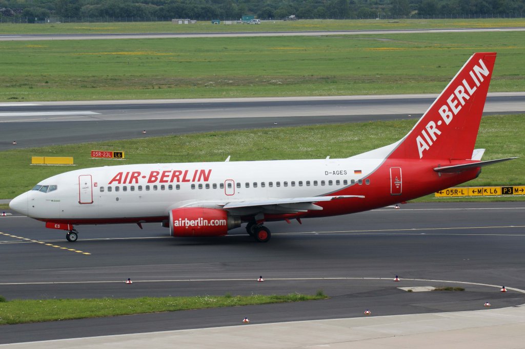 Air Berlin (Germania), D-AGES, Boeing, 737-700, 11.08.2012, DUS-EDDL, Dsseldorf, Germany 