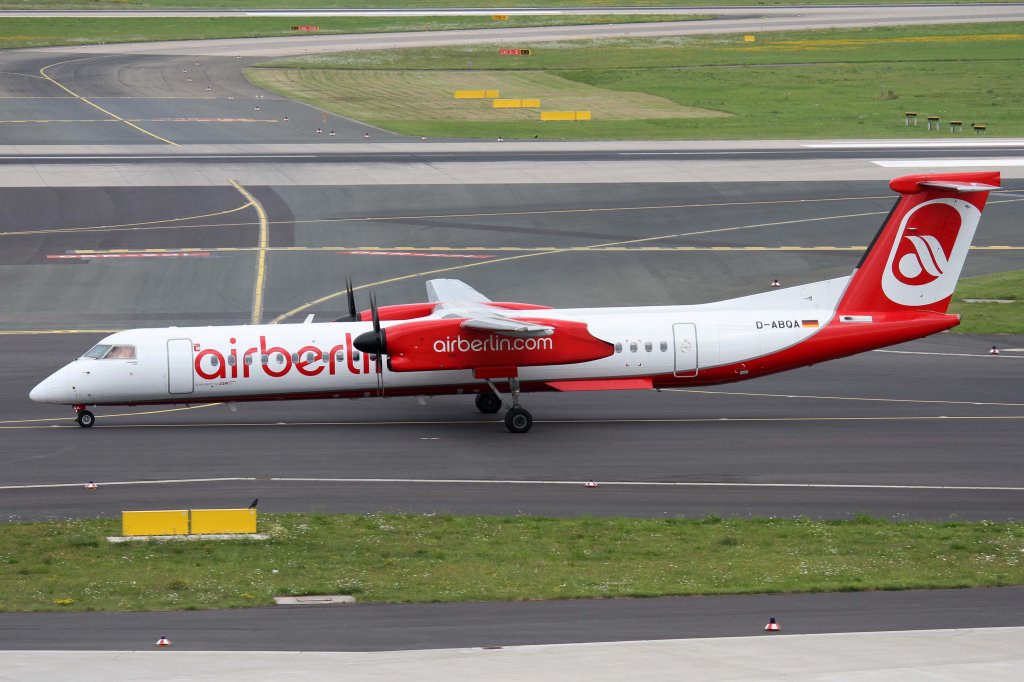 Air Berlin (LGW), D-ABQA, Bombardier~DHC, 8Q-400, 11.08.2012, DUS-EDDL, Dsseldorf, Germany