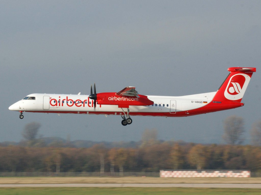 Air Berlin (LGW), D-ABQD, DHC 8Q-400, 13.11.2011, DUS-EDDL, Dsseldorf, Germany 

