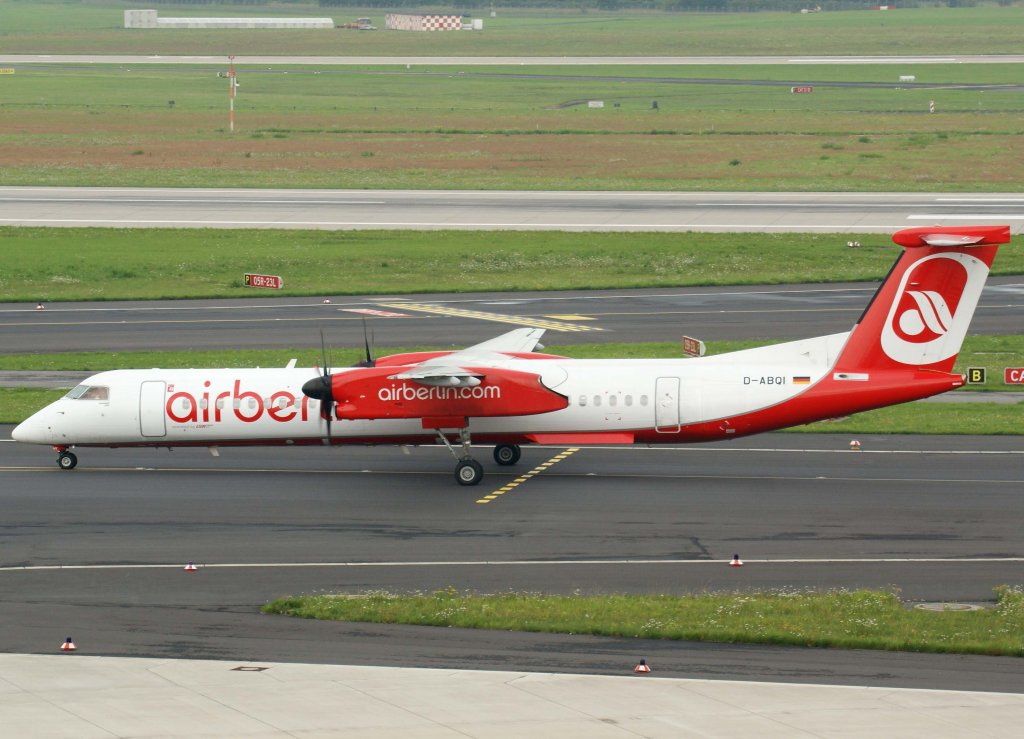 Air Berlin (LGW), D-ABQI, DHC 8Q-400, 28.07.2011, DUS-EDDL, Dsseldorf, Germany 

