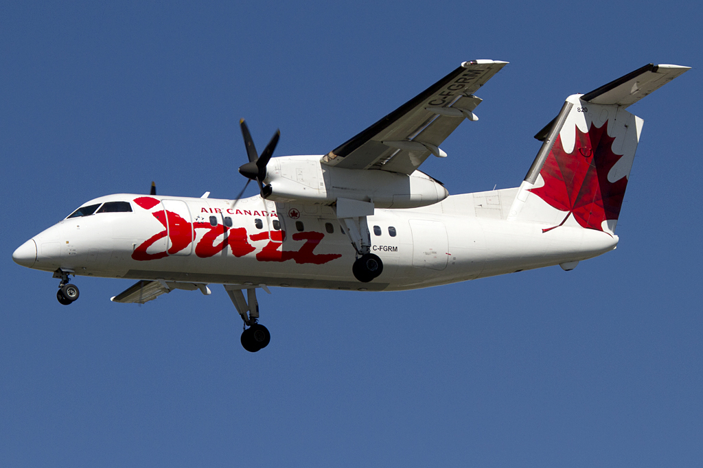 Air Canada - Jazz, C-FGRM, deHavilland, DHC-8-102 Dash 8, 24.08.2011, YUL, Montreal, Canada 




