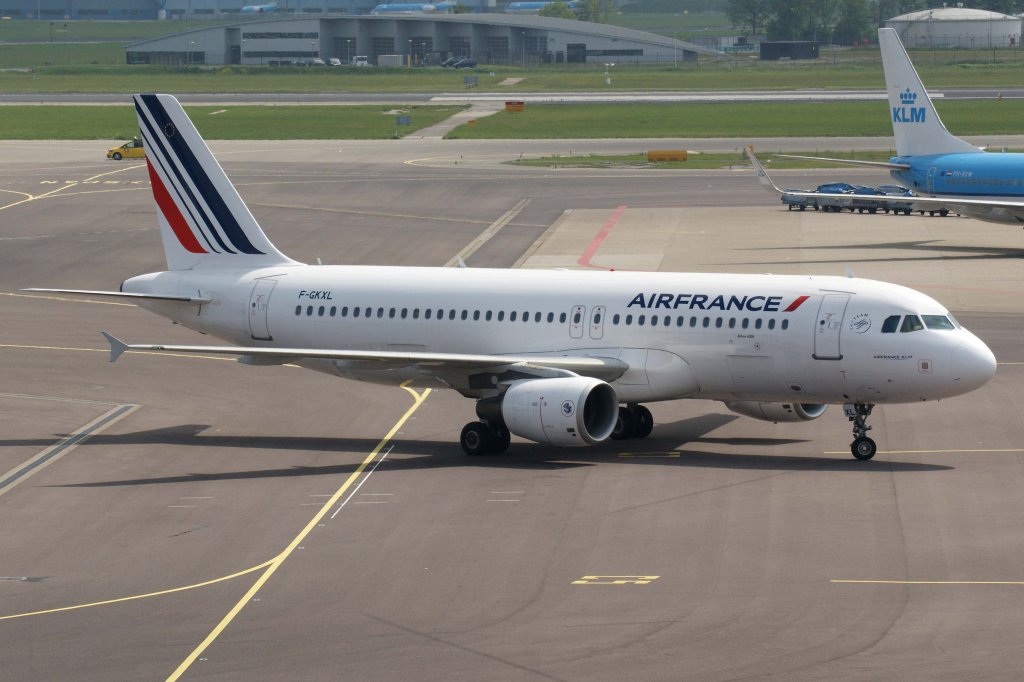 Air France, F-GKXL, Airbus, A 320-200 (neue AirFrance-Lackierung), 25.05.2012, AMS-EHAM, Amsterdam (Schiphol), Niederlande 