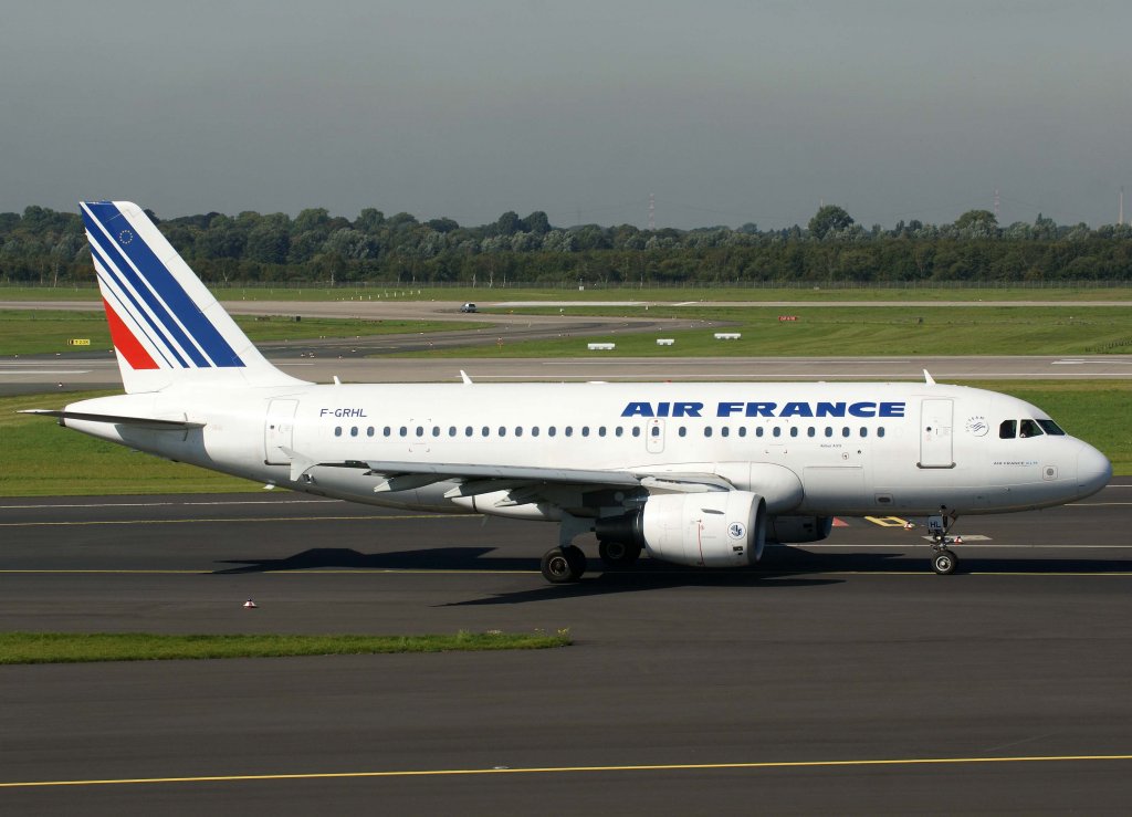 Air France, F-GRHL, Airbus A 319-100, 2010.09.22, DUS-EDDL, Dsseldorf, Germany 

