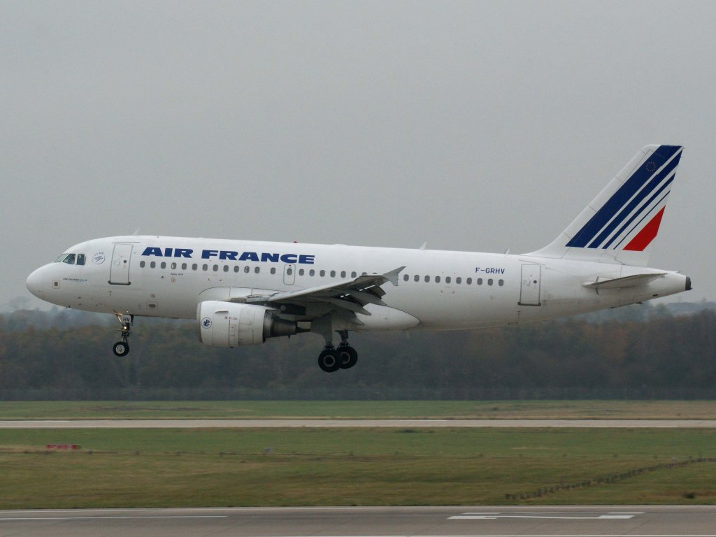 Air France, F-GRHV, Airbus, A 319-100, 13.11.2011, DUS-EDDL, Dsseldorf, Germany 