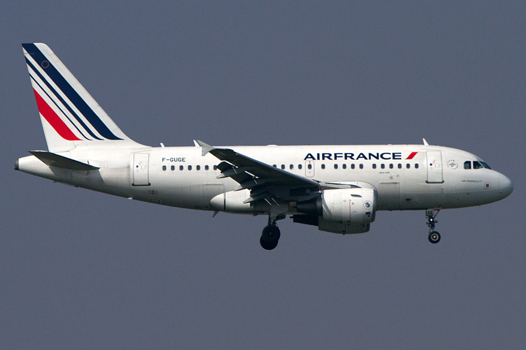 Air France, F-GUGE, Airbus, A318-111, 31.03.2012, LYS, Lyon, France 





