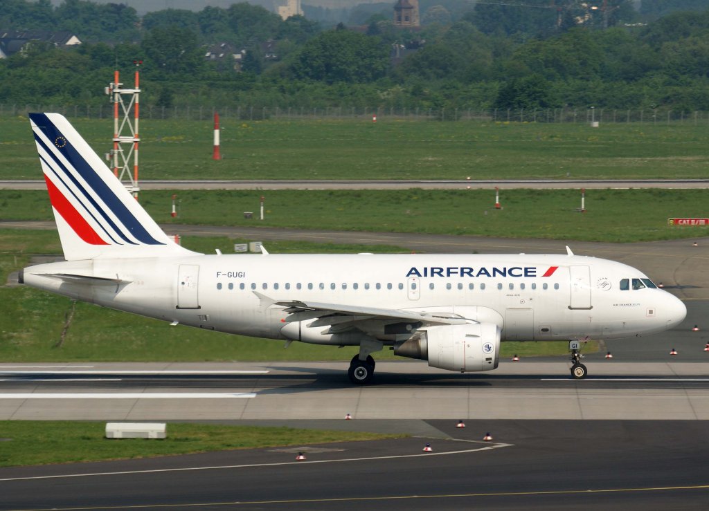 Air France, F-GUGI, Airbus A 318-100 (neue AF-Lackierung.), 29.04.2011, DUS-EDDL, Dsseldorf, Germany