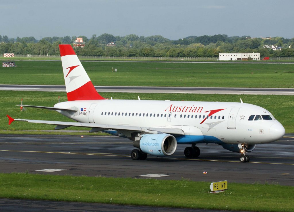 Austrian Airlines, OE-LDG, Airbus A 319-100 (Tbilisi), 2010.08.28, DUS-EDDL, Dsseldorf, Germany 

