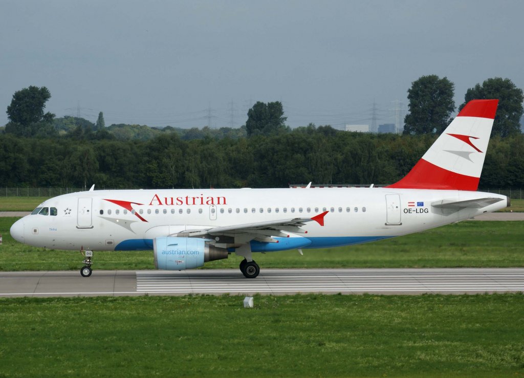 Austrian Airlines, OE-LDG, Airbus A 319-100 (Tbilisi), 2010.08.28, DUS-EDDL, Dsseldorf, Germany 

