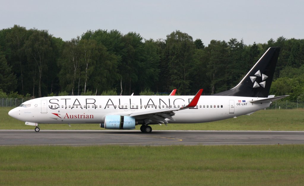 Austrian Airlines,OE-LNT,(c/n33834),Boeing 737-8Z9(WL),27.05.2012,HAM-EDDH,Hamburg,Germany(Bemalung-Star Alliance)