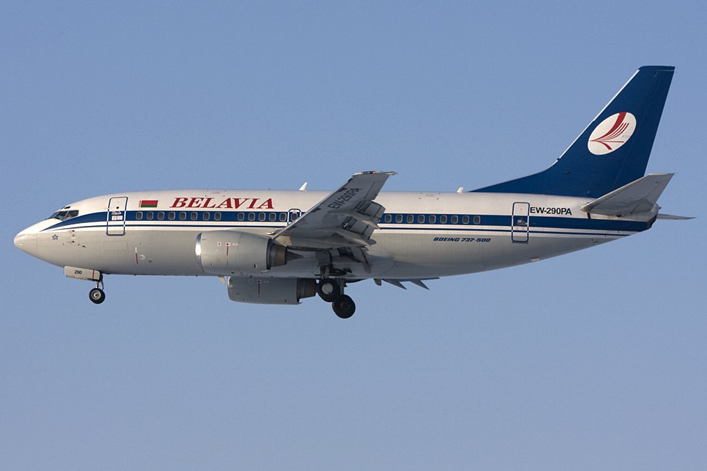 Belavia, EW-290PA, Boeing, B737-5Q8, 10.01.2010, PRG, Prag, Czechoslovakia 

