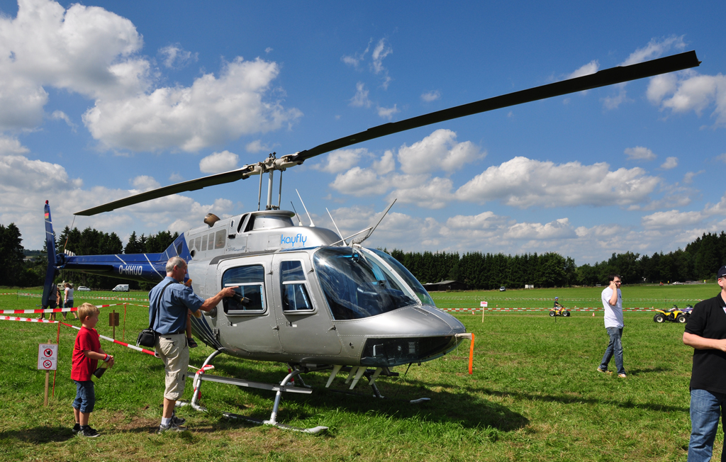 Bell 206 Jet Ranger III, D-HHUD, in Breitscheid 21.08.2010