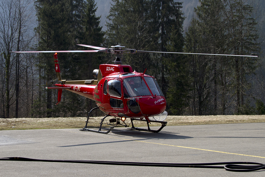 BOHAG, HB-ZMC, Eurocopter, AS-350B3 Ecureuil, 25.03.2012, LSXG, Gsteigweiler, Switzerland 



