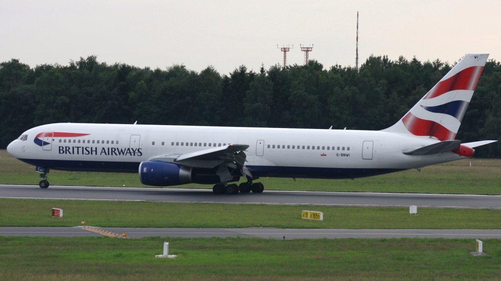 British Airways, G-BNWI, Boeing 767-336(ER), 07.07.2011, HAM-EDDH, Hamburg, Germany