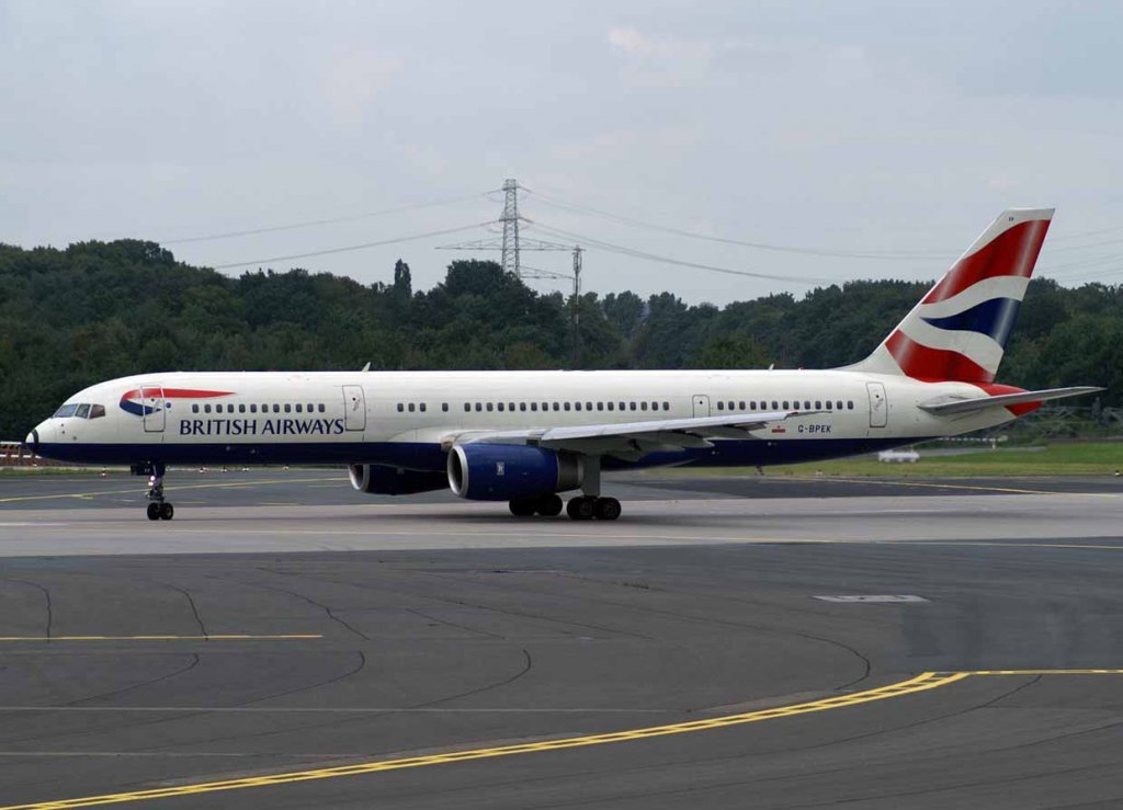 British Airways, G-BPEK, Boeing 757-200, 2007.09.11, DUS, Dsseldorf, Germany