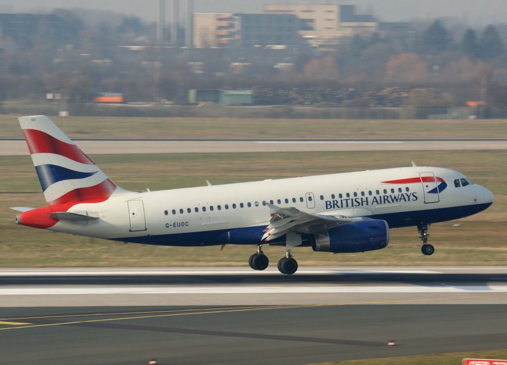 British Airways, G-EUOC, Airbus A 319-100, 04.03.2011, DUS-EDDL, Dsseldorf, Germany 

