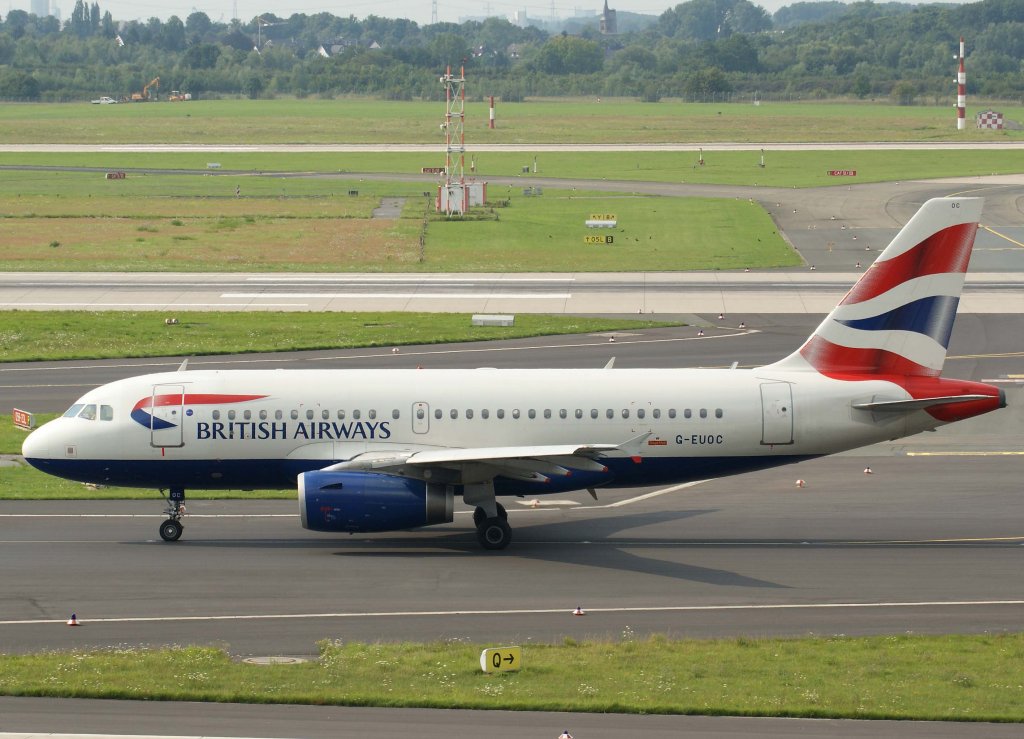 British Airways, G-EUOC, Airbus A 319-100, 28.07.2011, DUS-EDDL, Dsseldorf, Germany