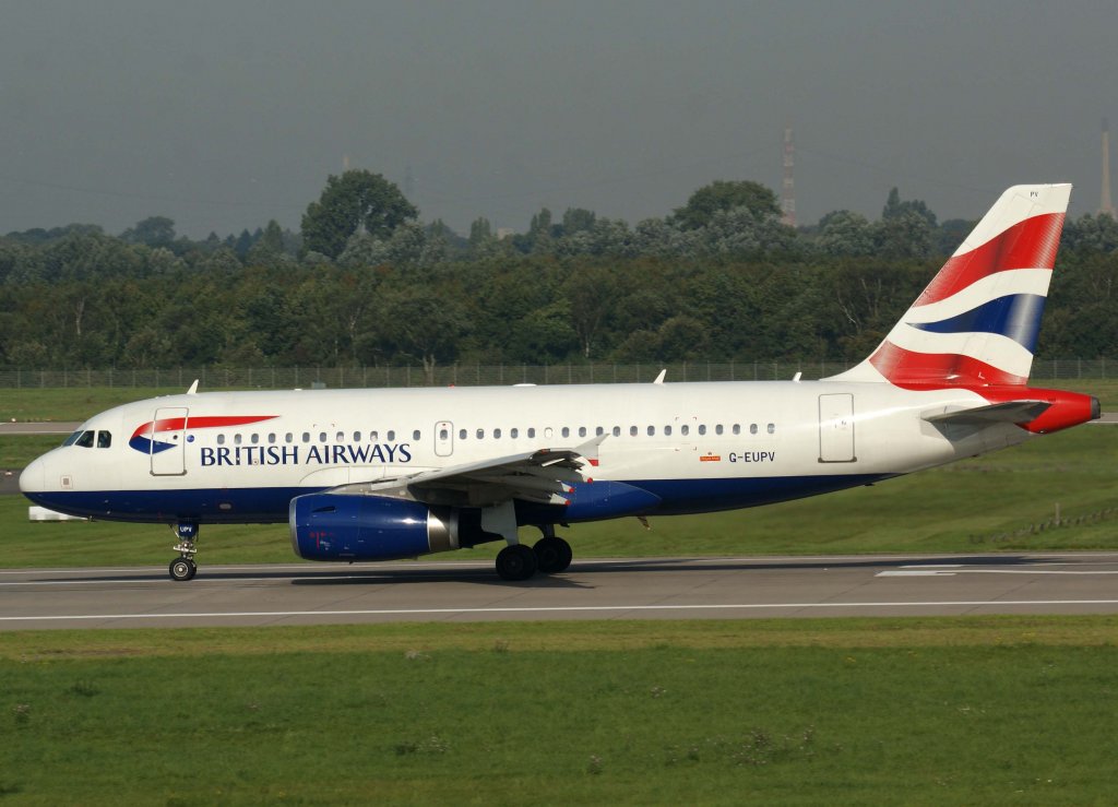 British Airways, G-EUPV, Airbus A 319-100, 2010.09.23, DUS-EDDL, Dsseldorf, Germany 

