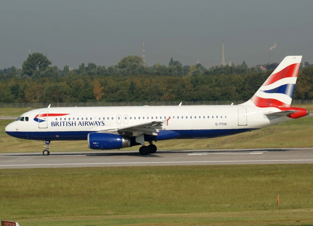 British Airways, G-TTOE, Airbus A 320-200, 2009.09.09, DUS, Dsseldorf, Germany