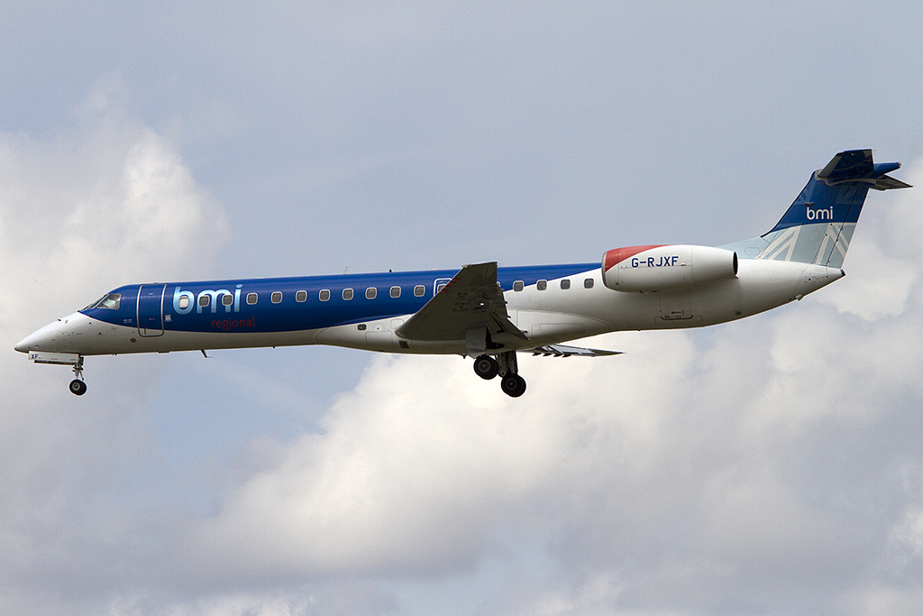 British Midland - Regional, G-RJXF, Embrear, ERJ-145EP, 18.07.2012, FRA, Frankfurt, Germany 




