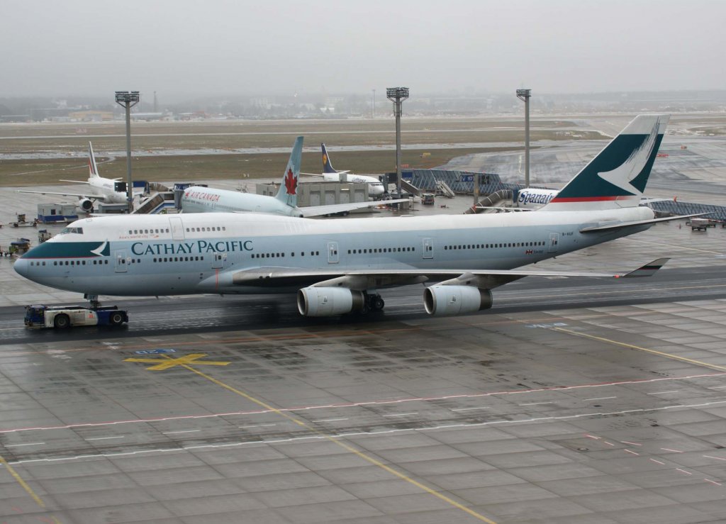 Cathay Pacific Airways, B-HUF, Boeing 747-400, 2010.01.19, FRA, Frankfurt, Germany