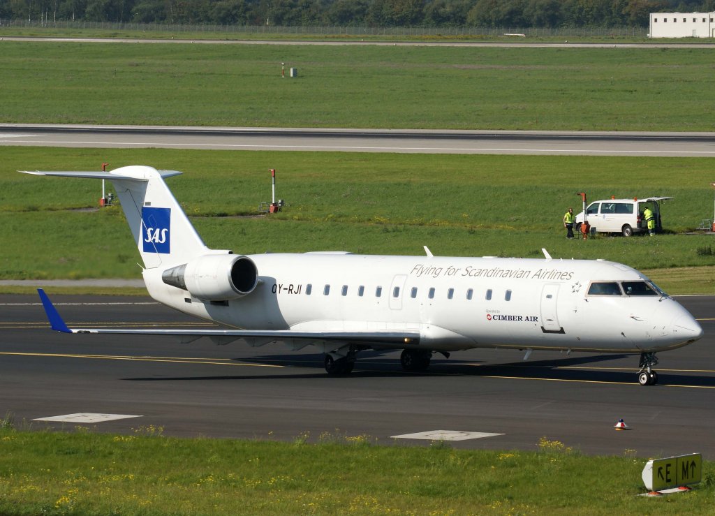 Cimber Air Sterling, OY-RJI, Bombardier CRJ-100 LR, 2010.09.22, DUS-EDDL, Dsseldorf, Germany

