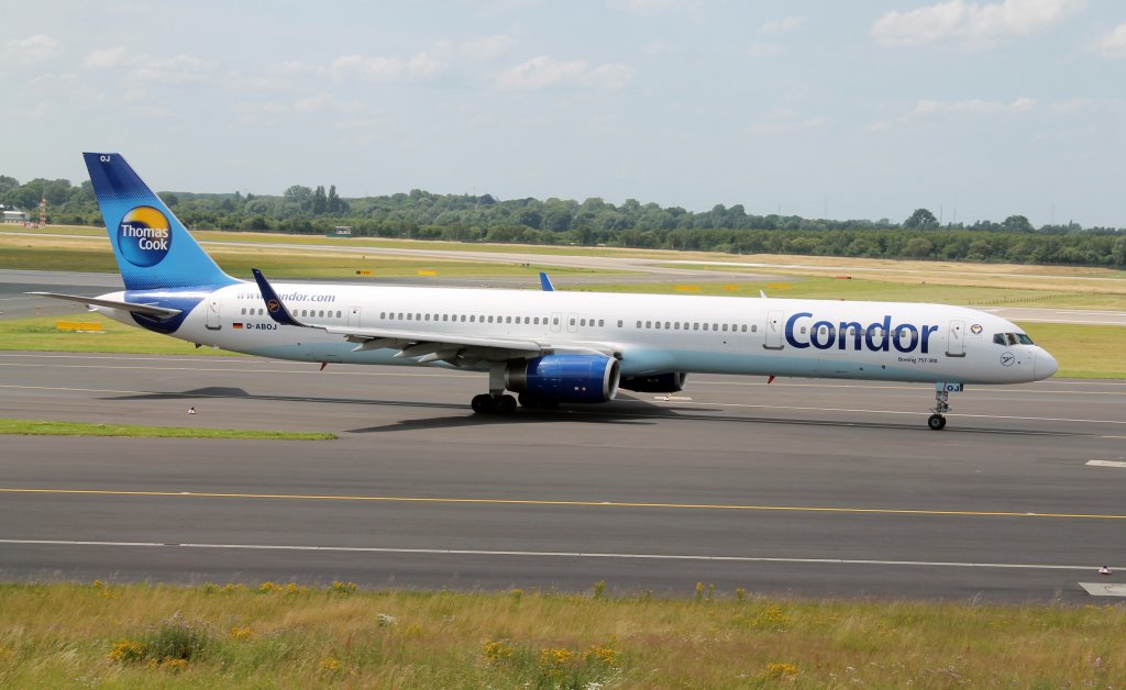 Condor 757-300 D-ABOJ beim Rollen in Dsseldorf [EDDL Germany] am 30.06.2012