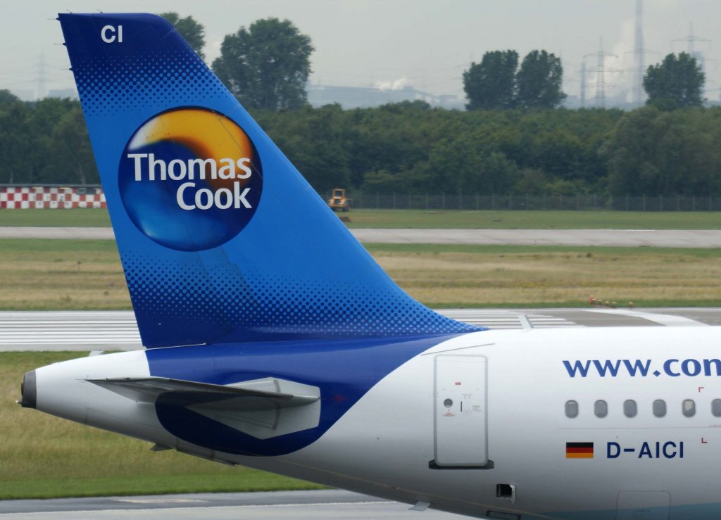 Condor-Berlin, D-AICI, Airbus A 320-200 (Peanuts-Sticker) ~ (Seitenleitwerk/Tail), 20.06.2011, DUS-EDDL, Dsseldorf, Germany 

