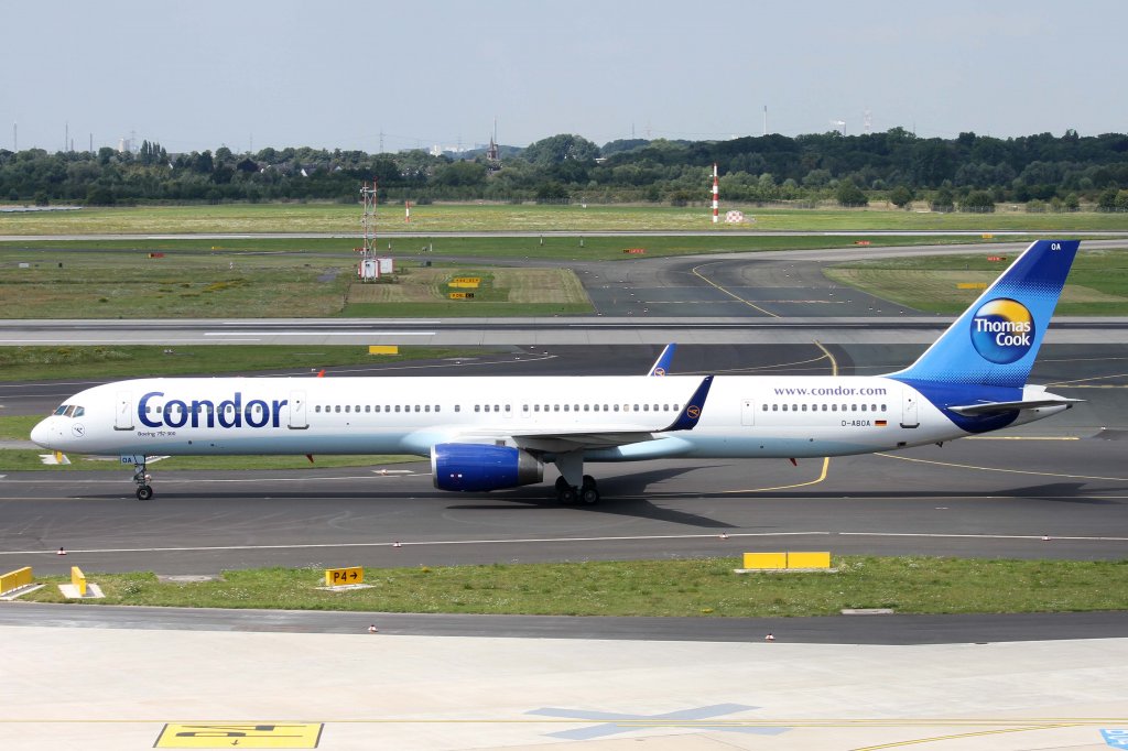 Condor, D-ABOA, Boeing, 757-300 wl, 11.08.2012, DUS-EDDL, Dsseldorf, Germany 