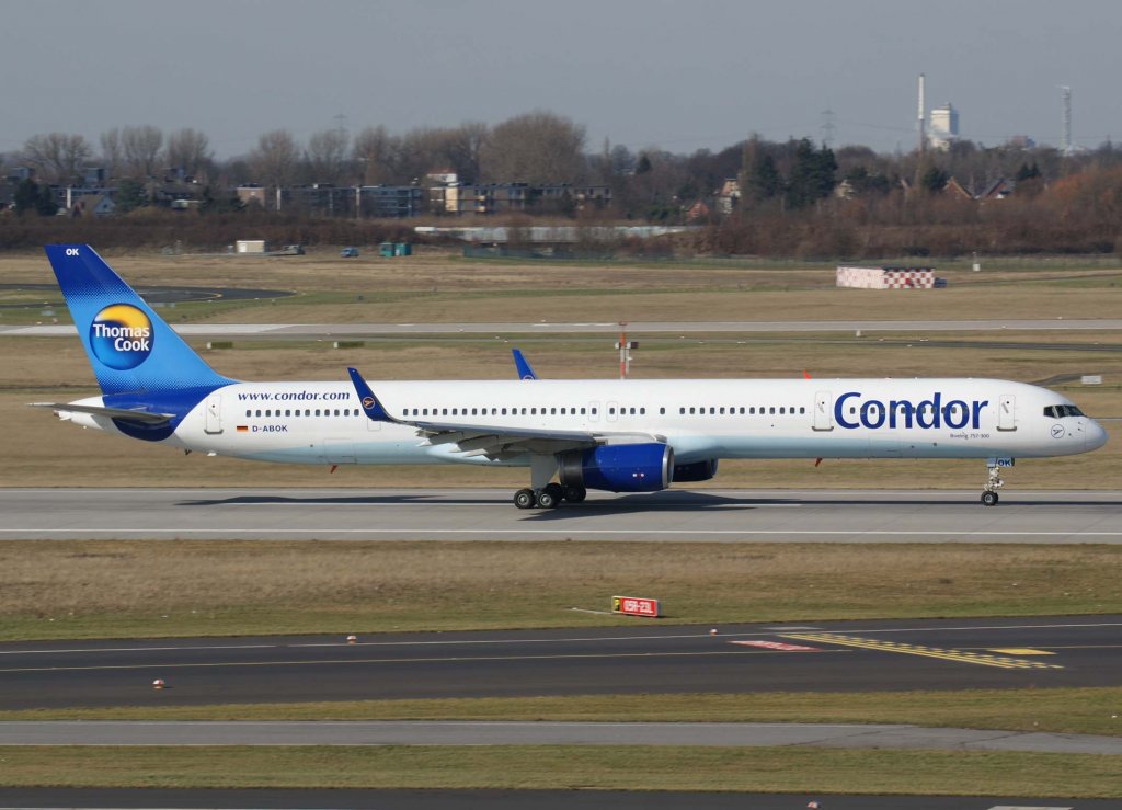 Condor, D-ABOK, Boeing 757-300 WL, 2010.03.03, DUS-EDDL, Dsseldorf, Germany 

