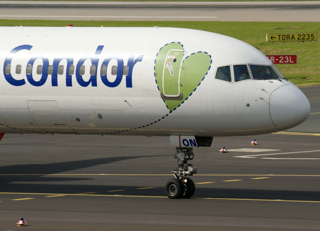 Condor, D-ABON, Boeing 757-300 WL (Wir lieben Fliegen),2010.09.23, DUS-EDDL, Dsseldorf, Germany