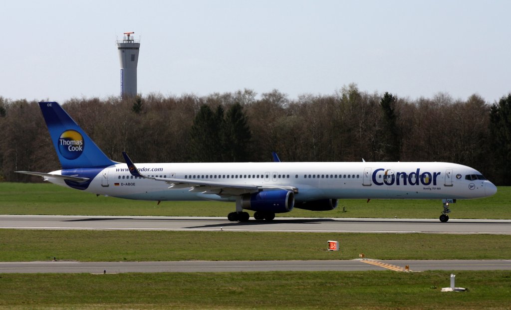 Condor,D-ABOE,Boeing 757-330 (WL),09.04.2011,HAM-EDDH,Hamburg,Germany  