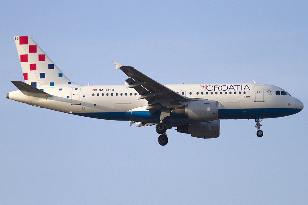Croatia Airlines, 9A-CTG, Airbus, A319-112, 16.02.2011, FRA, Frankfurt, Germany 





